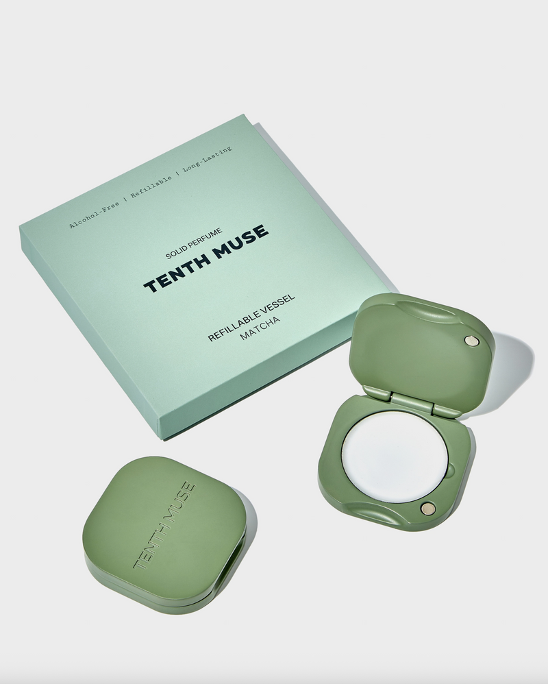 Solid Perfume Refillable Vessel in Matcha