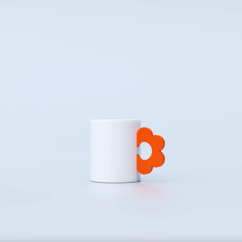 Orange Flower Mug