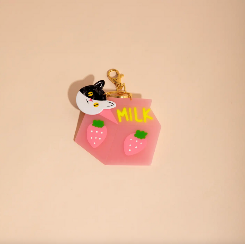Cat Milk Bag Charm