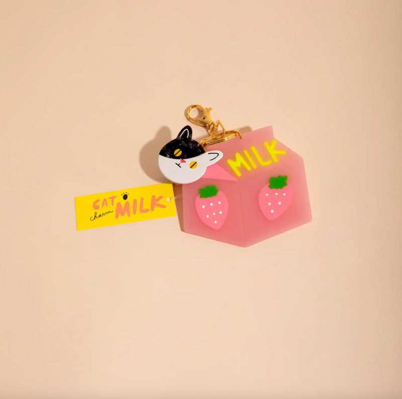 Cat Milk Bag Charm