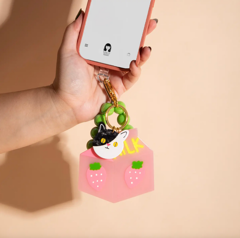 Cat Milk Bag Charm