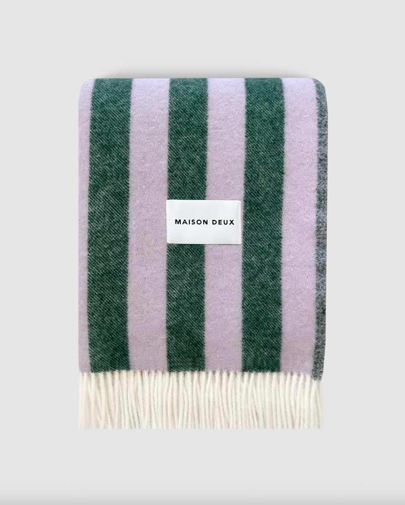 Candy Wrap Blanket in Lilac Green