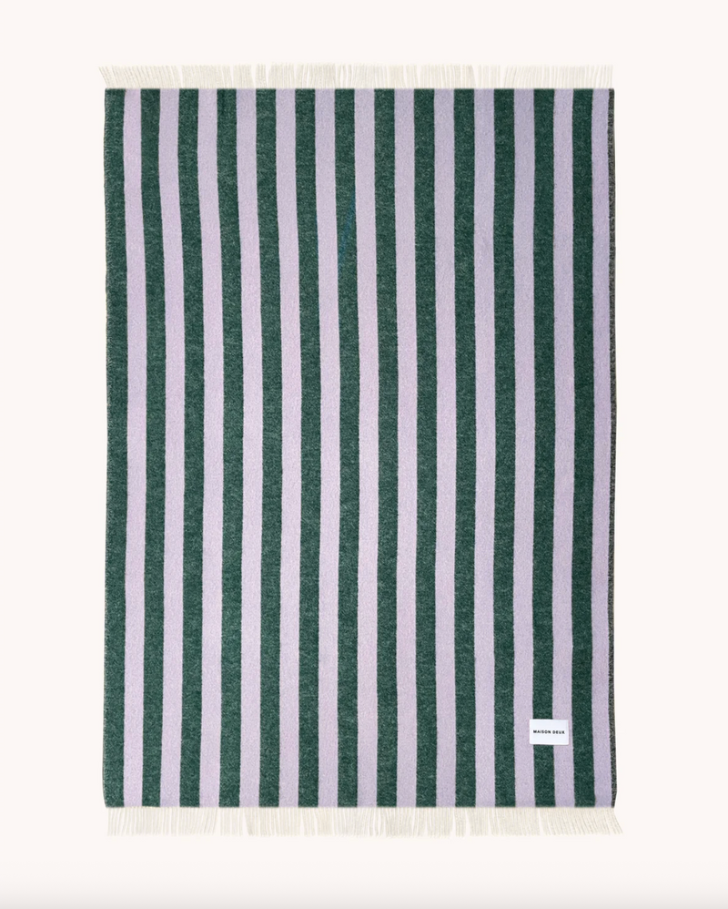 Candy Wrap Blanket in Lilac Green