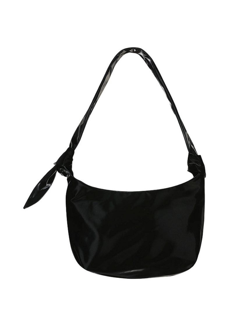 Glossy Halfmoon Cross Bag