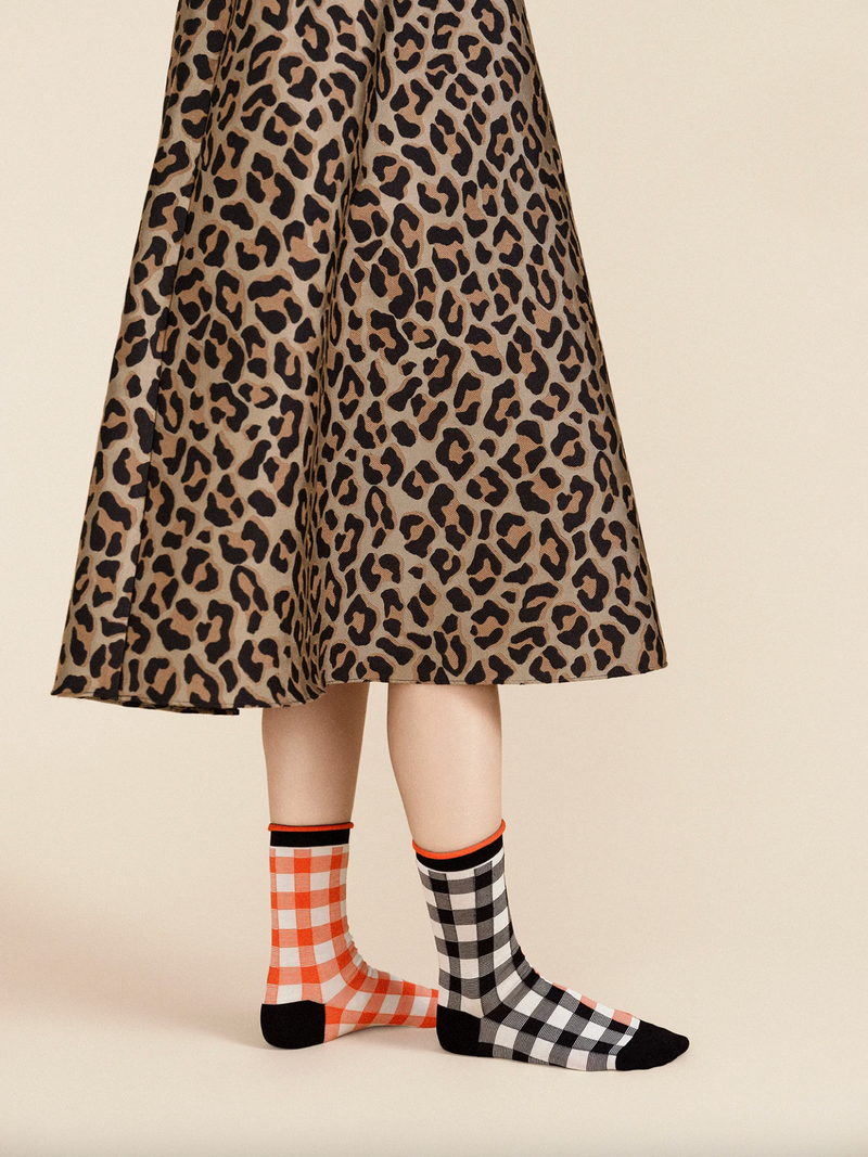 Colorblock Gingham Crew