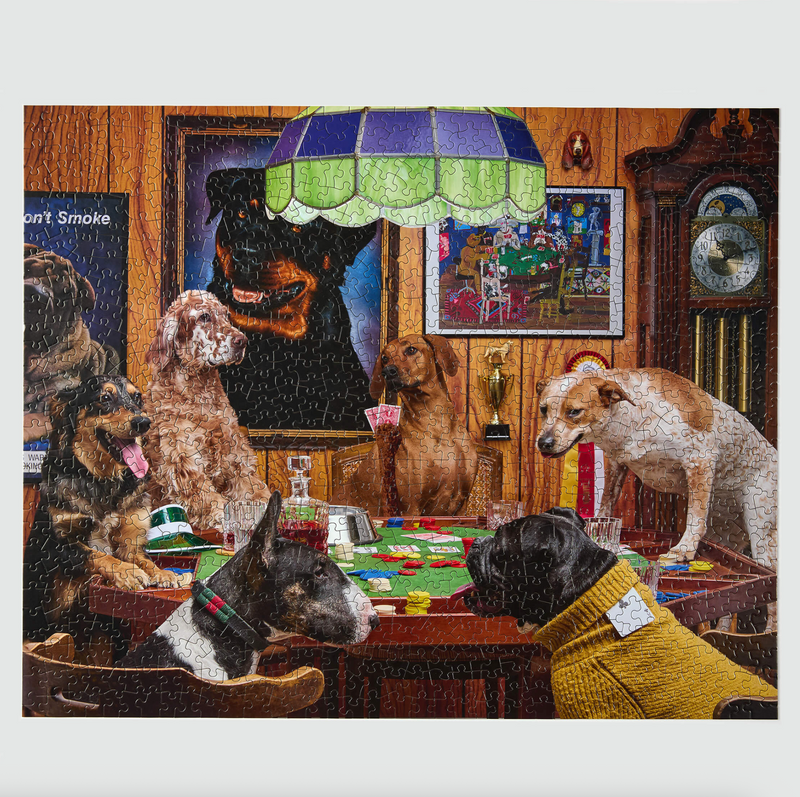 Poker Dogs 1000 Piece Puzzle