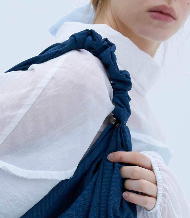 Large Tangle Twist Bag in Blue