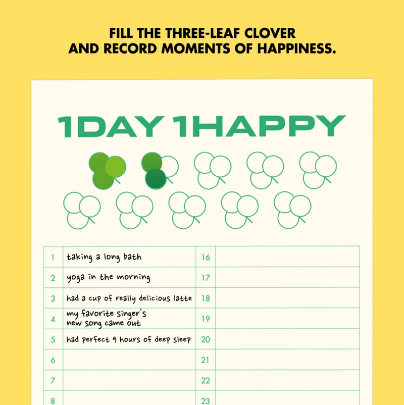 1day 1happy Tracker Set
