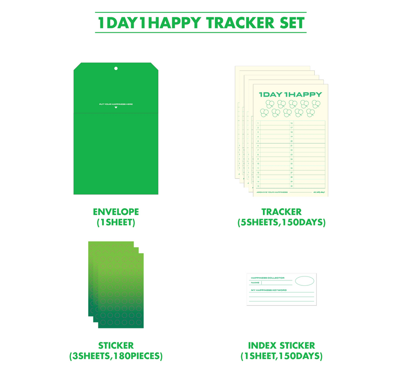 1day 1happy Tracker Set