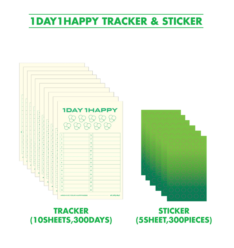 1day 1happy Tracker Set