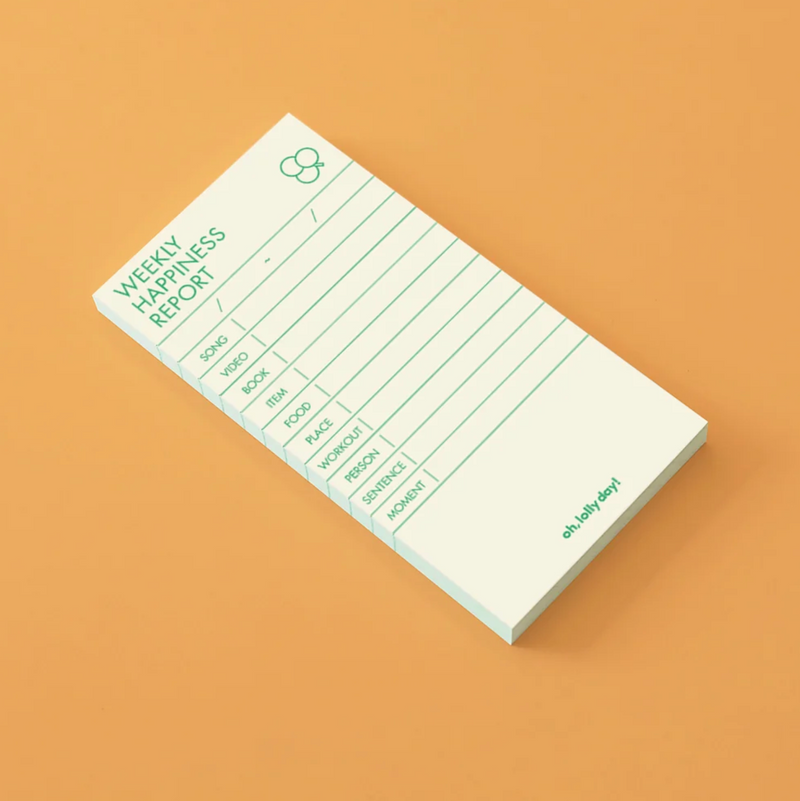 Weekly Happiness Report Pad