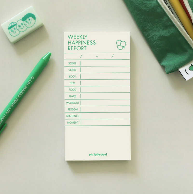 Weekly Happiness Report Pad