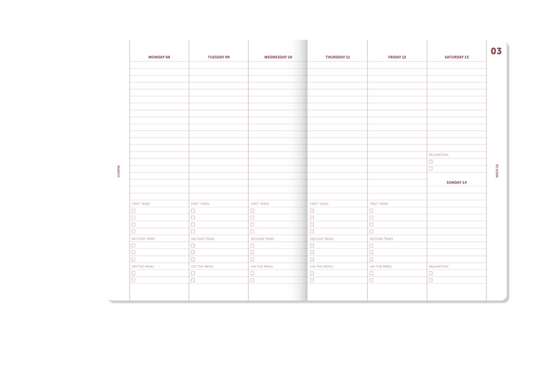 Pink Linen 2027 A-Planner