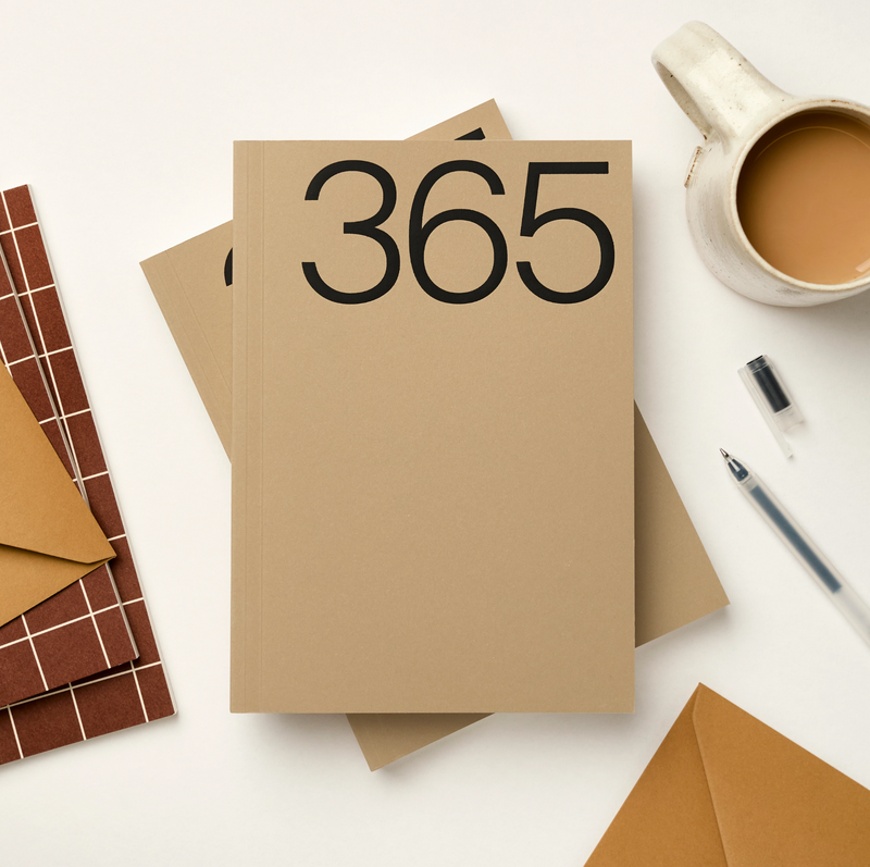 Brown A5 Lay Flat 365 Undated Planner