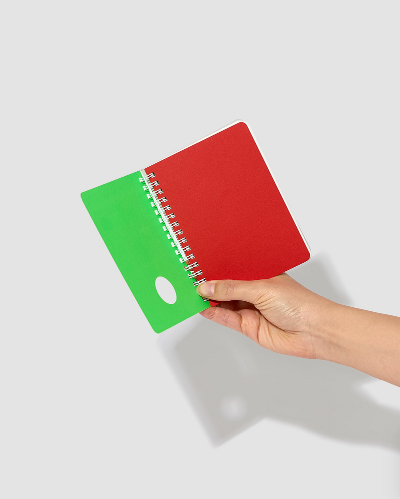 Graphic Face Ring Notebook - Shy