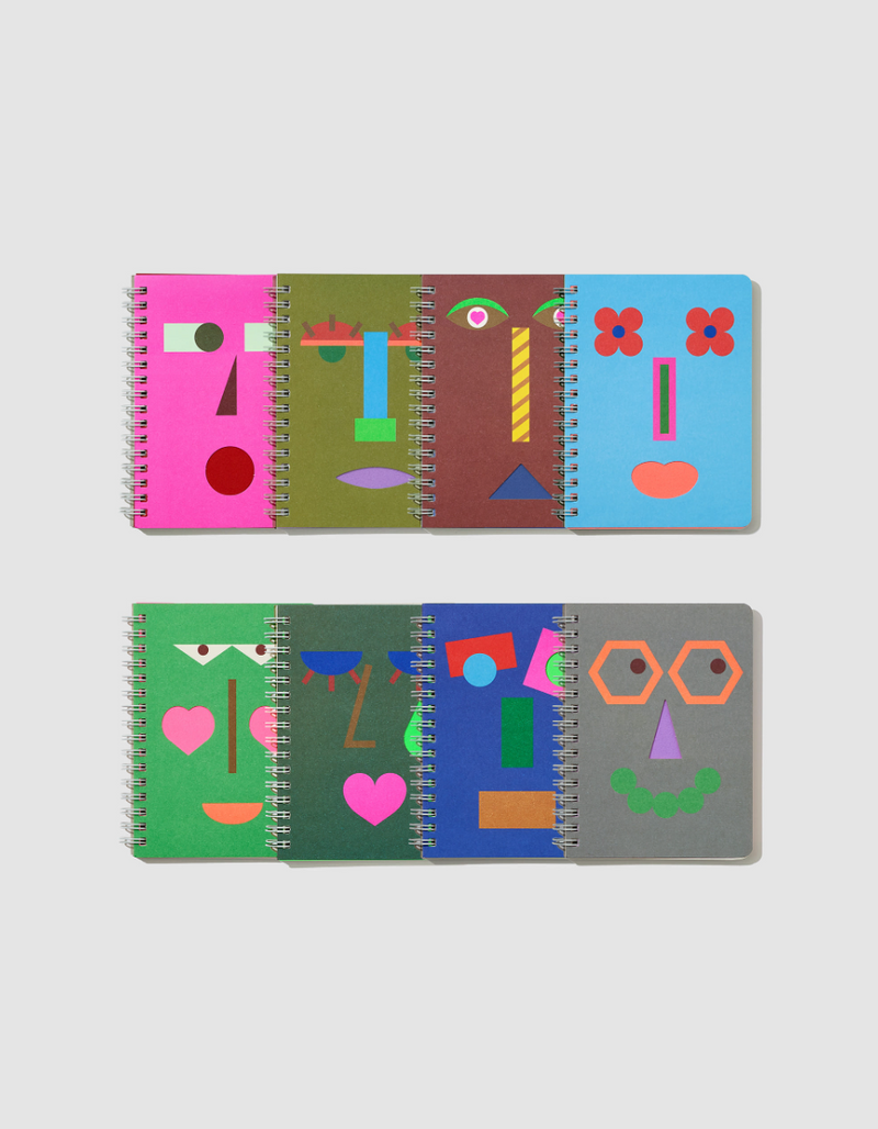 Graphic Face Ring Notebook - Oops