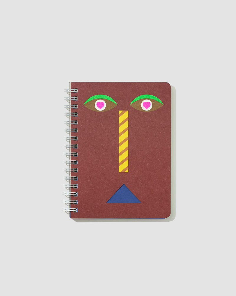 Graphic Face Ring Notebook - Poker Face