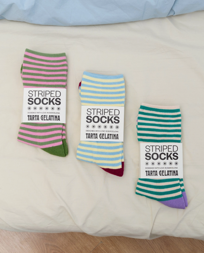 Butter Toast Striped Socks