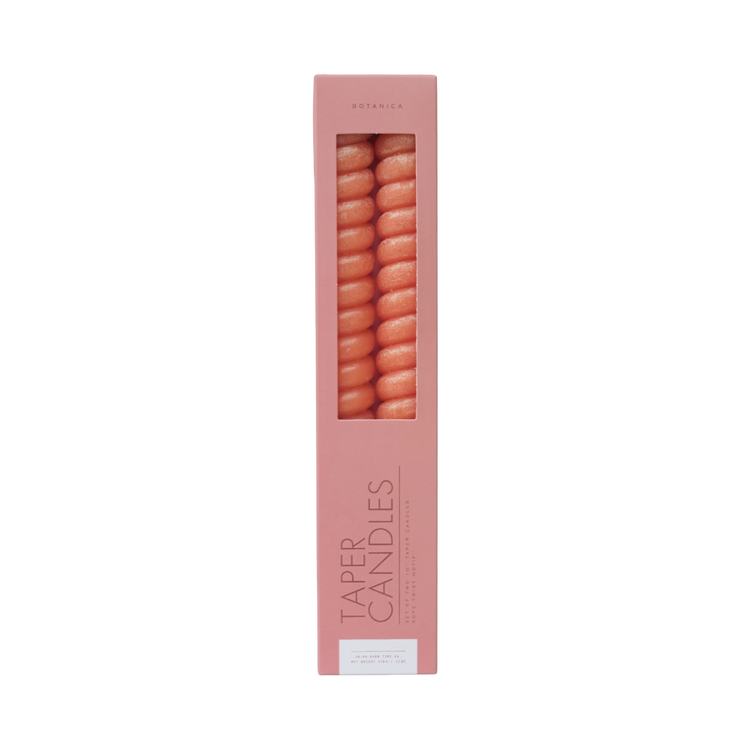 Spiral Taper Candles Pair - Persimmon