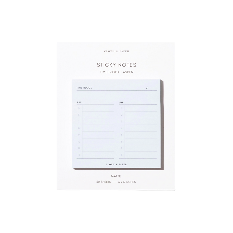 Time Block Sticky Note