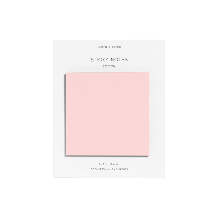 Transparent Sticky Notes in Cotton