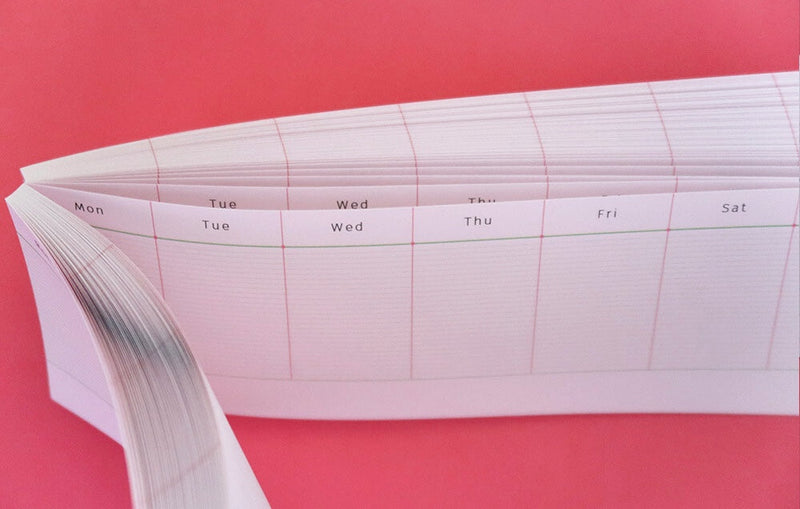 Long Weekly Memo Pad in Cream