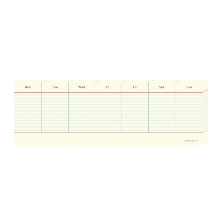 Long Weekly Memo Pad in Cream