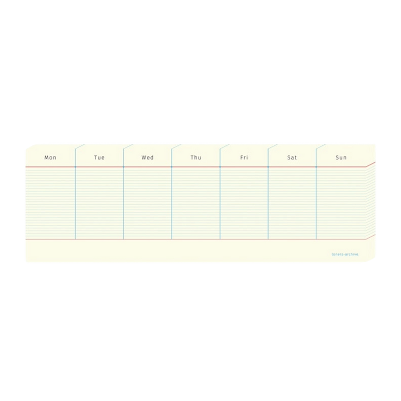 Long Weekly Memo Pad in Cream