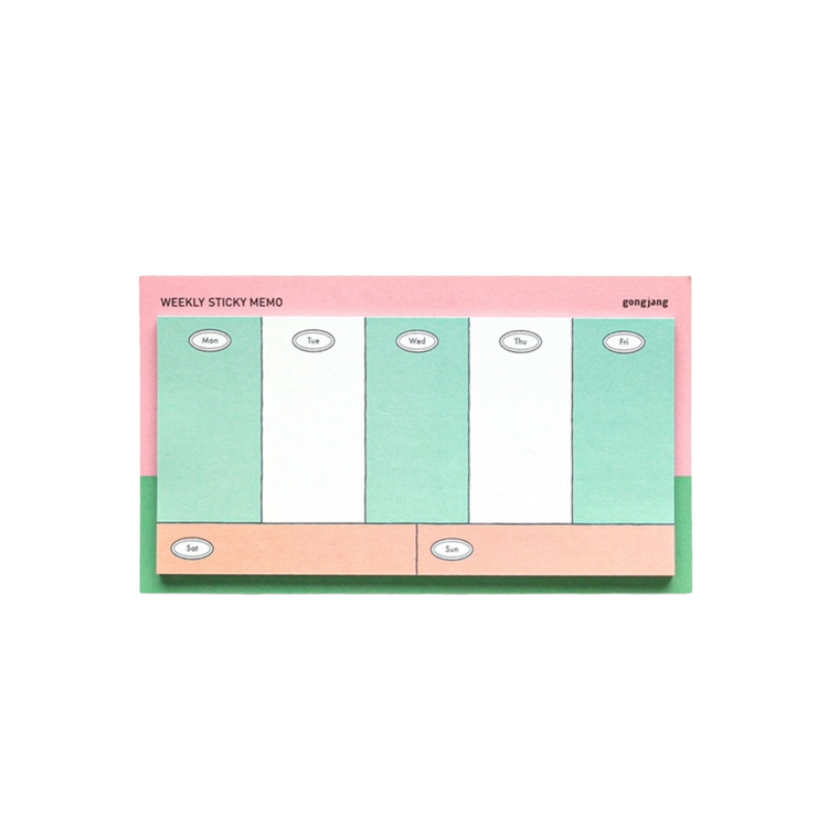 Weekly Sticky Memo - Mint