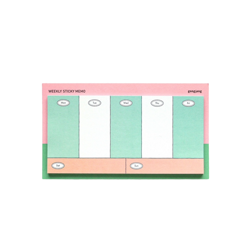 Weekly Sticky Memo - Mint