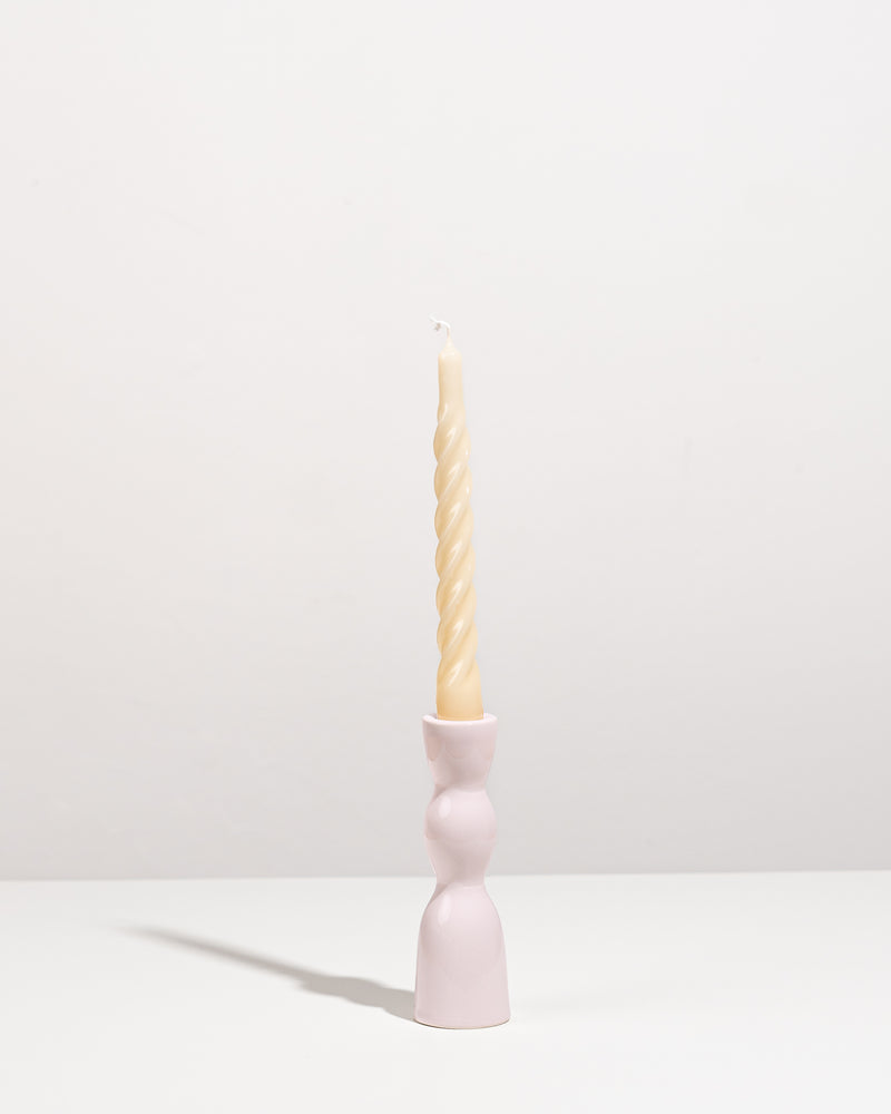 Wave Candleholder Low - Blush