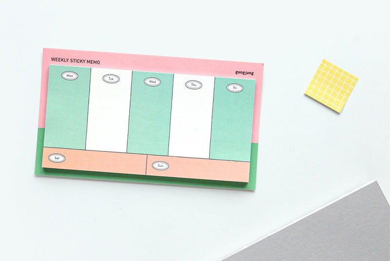 Weekly Sticky Memo - Mint