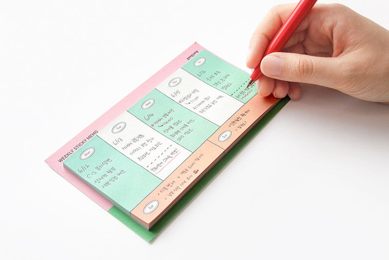 Weekly Sticky Memo - Mint