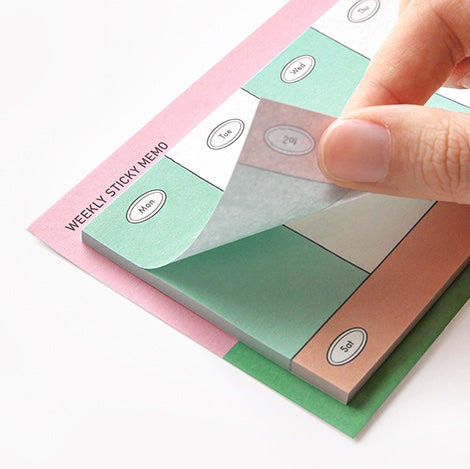 Weekly Sticky Memo - Mint