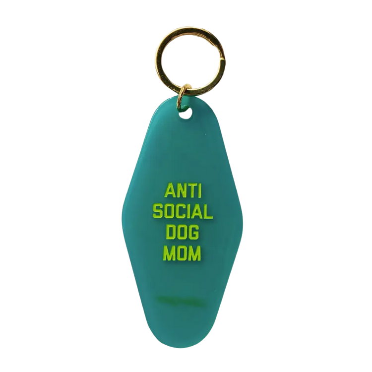 Anti Social Dog Mom Keyring
