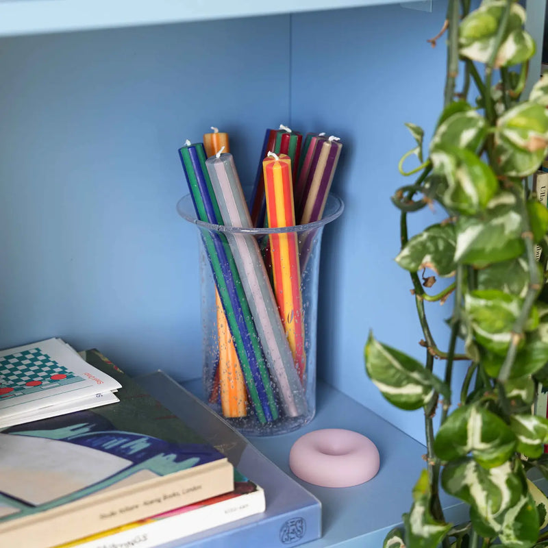 Stripe Dinner Candle