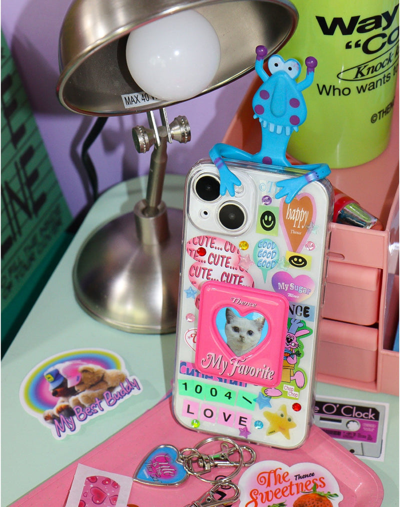 Square Photo Holder Phone Rest