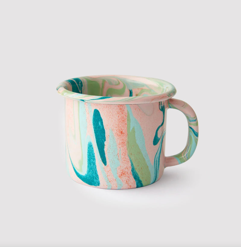 Blush Marble Enamel Mug