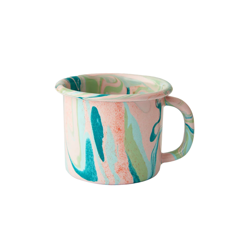 Blush Marble Enamel Mug