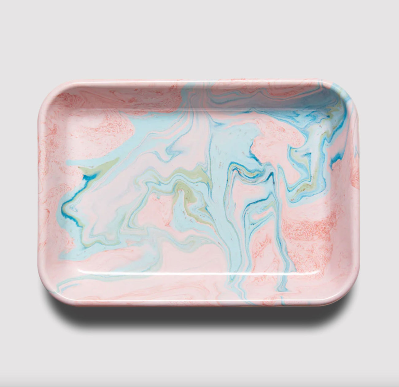 Blush Marble Enamel Tray