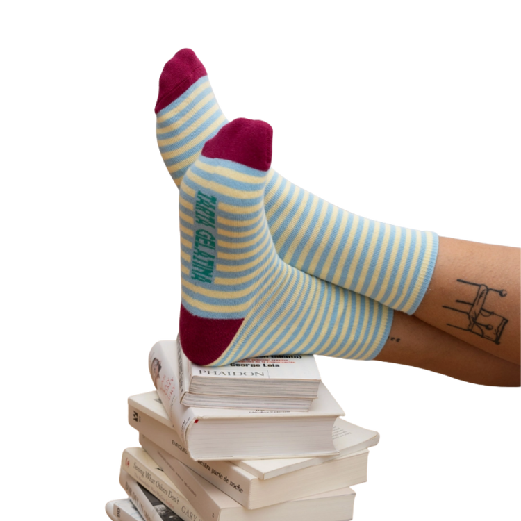 Butter Toast Striped Socks