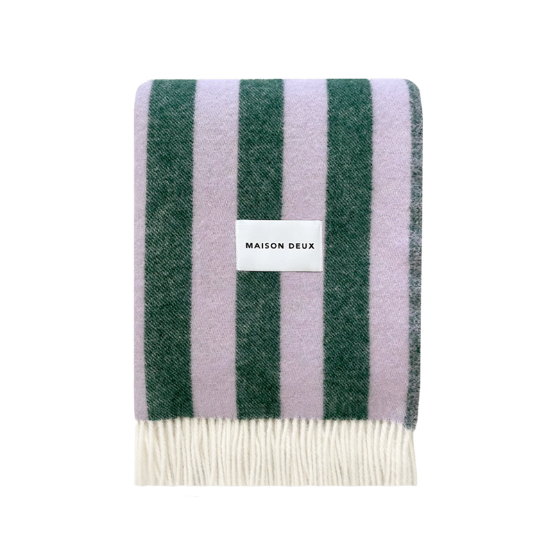 Candy Wrap Blanket in Lilac Green