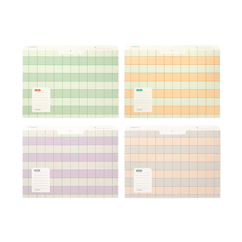 A5 Archiving Grid File - Apple Green
