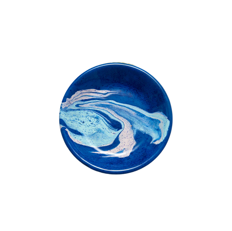 Cobalt Marble Enamel Cookie Plate