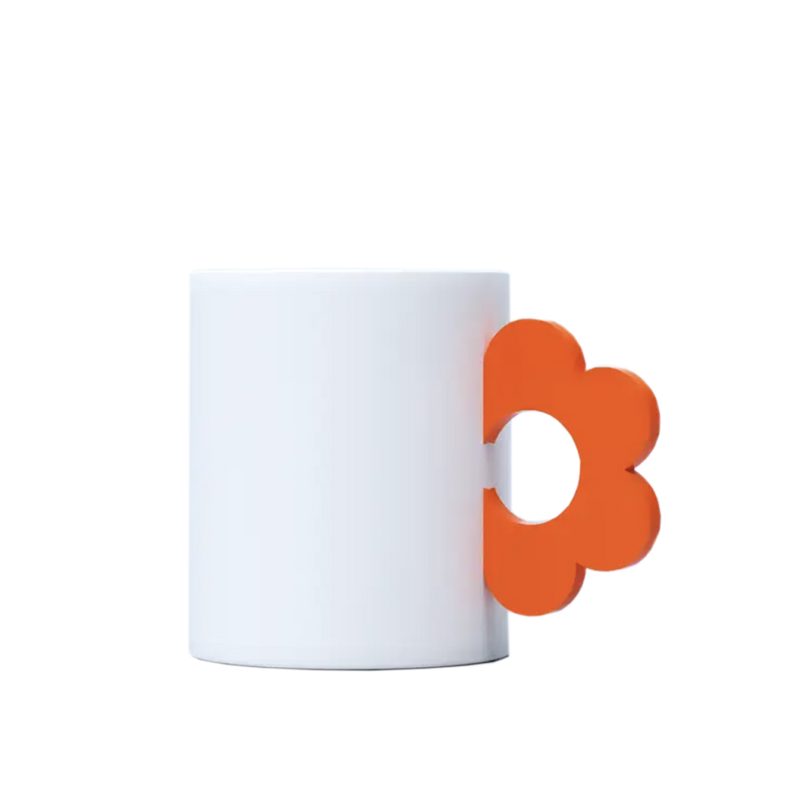 Orange Flower Mug