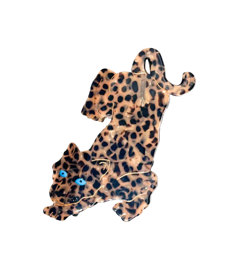 Hand-Painted Leopard Claw Hair Clip