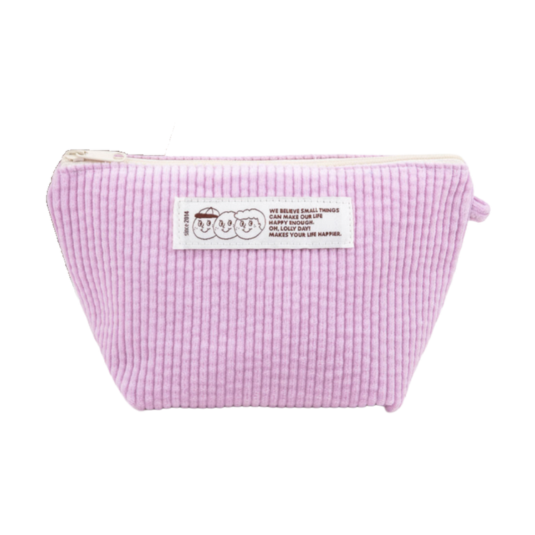 Puffy Corduroy Triangle Pouch - Medium