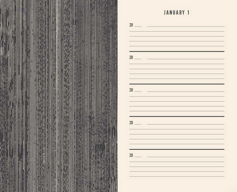 Canvas One Line A Day Five-Year Memory Journal