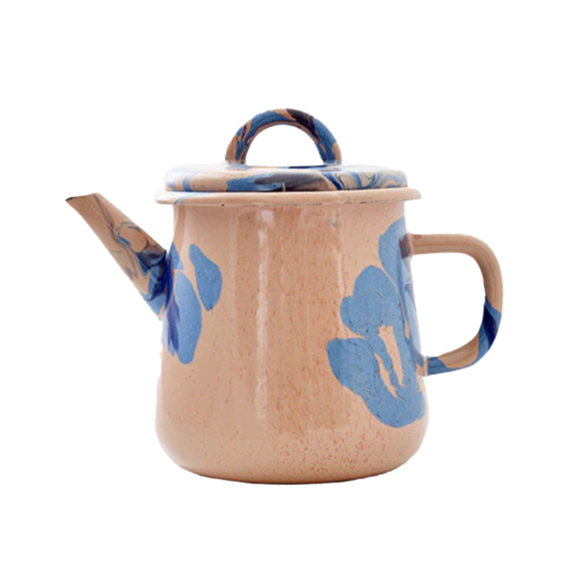 Peach Marble Tea Pot