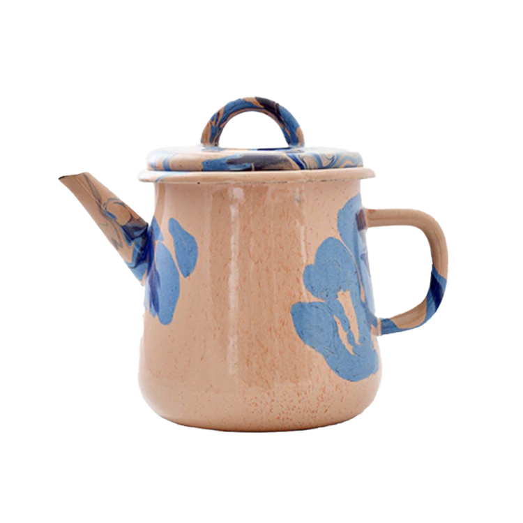 Peach Marble Tea Pot